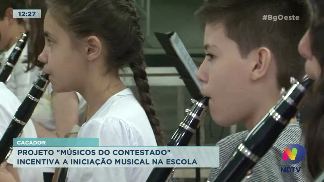 Projeto Músicos do Contestado incentiva a iniciação musical na escola em Caçador