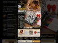DIY Coloring Velvet Blanket Custom Blanket Kit with 12 Fabric Markers