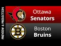 Ottawa Senators vs Boston Bruins Prediction