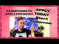 Apply Today START TOMORROW