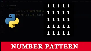 Python Program To Print Square Number Pattern Pattern Program