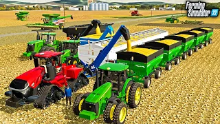 INSANE GRAIN TRAIN FOR CORN HARVEST 5 000 ACRES LEFT FS22