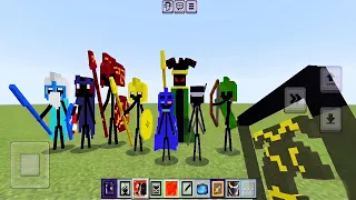 Stick War Legacy Minecraft Bedrock PE Addon - All Mods All Boss Stick War 3, Stick Empires All Skins