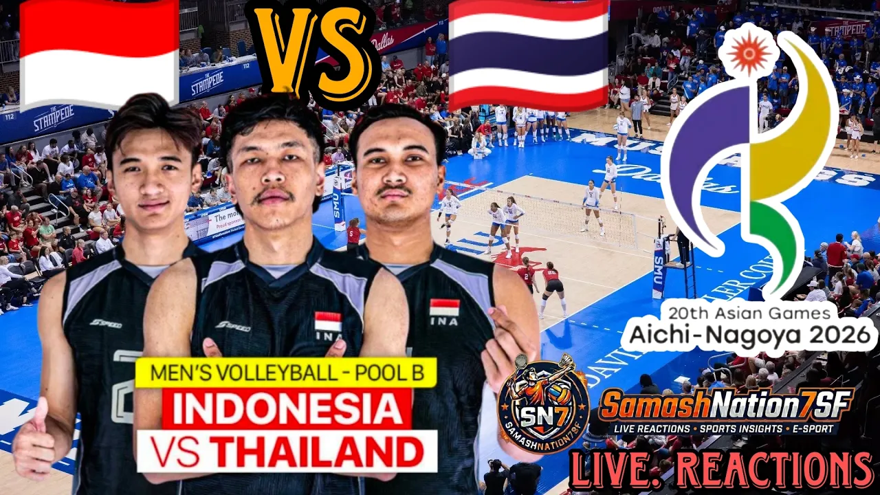 🔴Live. INDONESIA VS THAILAND, - Men's Volleyball Asian Games 2026 - Live Reaction 2026-09-27 08:21