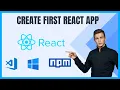 Create First React App VS code npx npm