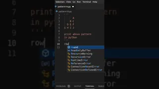 Print Triangle Alphabet Pattern Using Python Traingle Pattern - 11 Tech Blooded