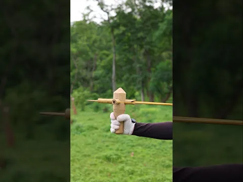Poket Slingshot With Arrow #diy #craft #youtubeshorts #wood #bamboo