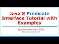 Java 8 Predicate Interface Tutorial with Examples Lambda Expression