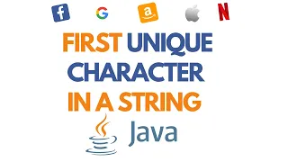 First unique character in a string Java Leetcode 387