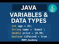 Java Basics Variables and Data Types Explained