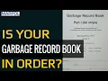 How to keep garbage record book Expired pyrotechnics