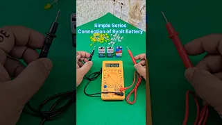Simple Series Connection Of 9volt Battery Just Check With Multimeter 9vbattery Shorts Diy 