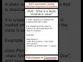 JAVA What is a static variable in Java SDET Automation Testing Interview Questions Answers