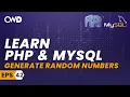 How to generate random numbers PHP for beginners Learn PHP PHP Programming Learn PHP in 2020