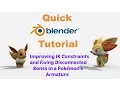 Quick Blender 3D Tutorial Improving IK Disconnected Bones in Pokemon Armatures