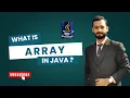 Java Arrays for ICSE Class 10 Basics Simple Programs Array Introduction Class 01
