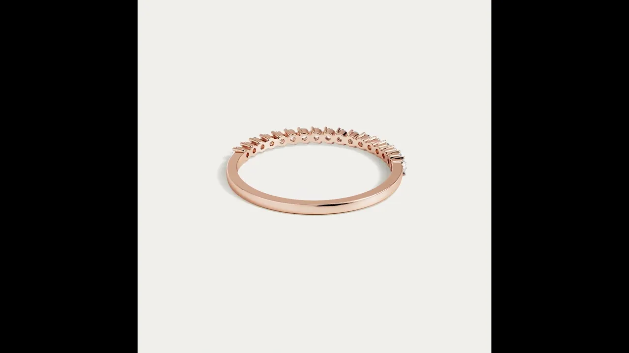 0.26CTW Half Eternity Stackable Ring