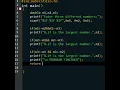 37 To find greatest number among three numbers in C Programming