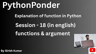 Introduction of Function and Arguments in Python in English