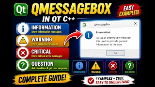 Qt QMessageBox Tutorial Information Warning Critical Question Message Boxes C