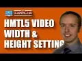 HTML5 Width Height Parameters Allow You To Define Width And Height