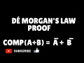 How to prove DeMorgan s law Explained