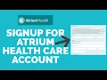 Atrium Health Care Sign Up How to Atrium Health Account 2022
