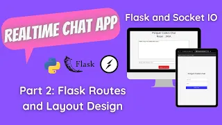 RealTime Chat App Using Flask and Socket IO Python Part 2 - Flask Routes and Layout Design