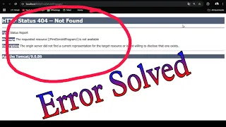 Fix HTTP Status 404 Error Servlet JSP Not Found Issue Solved Java Web Tutorial