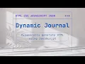Dynamic Journal App - HTML CSS JavaScript JSON