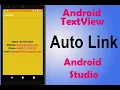 TextView AutoLink in Android Studio Advance Android Tutorial