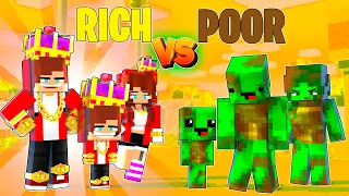 JJ Sister and Mikey Family vs Family POOR VS RICH - Maizen Animation