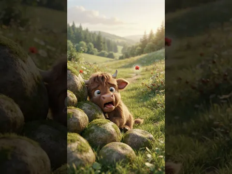🐂🌺 El toro que tenía miedo al rojo… ¡pero descubrió algo increíble! 😱❤️ #Shorts