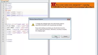 PHP Lesson 27 - Using POST Data After the Submit Button
