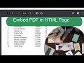 Embed PDF Document in HTML Web Page Embed PDF File into HTML Page