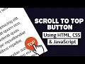 Scroll to Top Button Using HTML CSS and JavaScript
