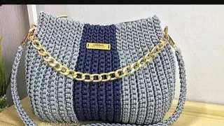 أسهل طريقة لعمل شنطة كروشيه كروس Bag Crochet Part 2 