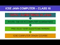 SUBSTRING IN JAVA ICSE COMPUTER CLASS 10 JAVA SCORE CRASH COURSE