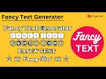 Fancy Text Generator Font Generator Stylish Text Generator