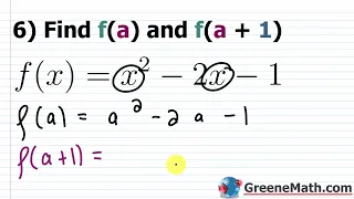 Function Notation Practice Test Full Solutions