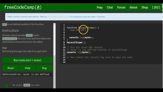 Local Scope and Functions freeCodeCamp Basic Javascript