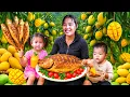 Lagu Harvesting Mangoes to Sell at the Market – Cooking Crispy Fried Fish for My Daughter and Son