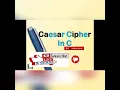 Implementation of Caesar Cipher