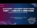 JavaScript DOM Tutorial Part 1 How to Create a Web Page with Event Handlers