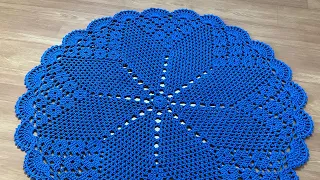 TAPETE OU CENTRO DE MESA AZUL ROYAL @LuizadeLugh