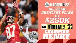 20 Best Madden Plays by Madden Bowl Champion Henry MCS Madden 22