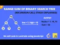 Range Sum of BST Leetcode 938 Binary Search Tree