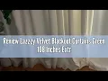 Review Lazzzy Velvet Blackout Curtains Green 108 Inches Extra Long Thermal Insulated Drapes for Bedr