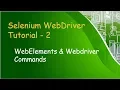 Selenium WebDriver Tutorial II - WebElements and Commands