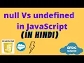 What is null and undefined in JavaScript JavaScript for LWC in Hindi